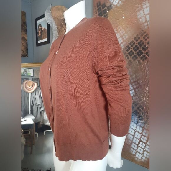 Nwt Zara Wool Blend Fine Knit Cardigan - Picture 9 of 12